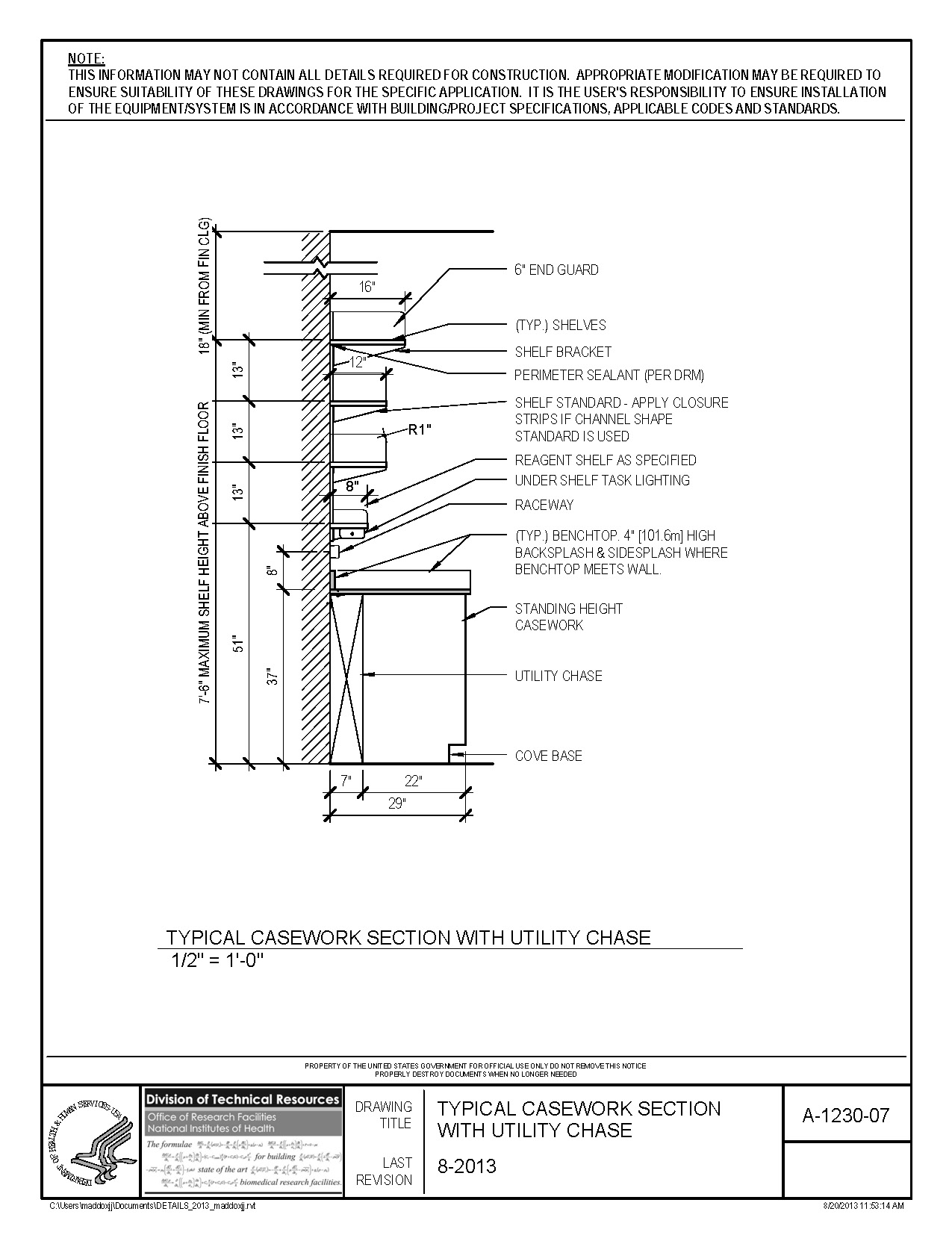 NIH Standard CAD Details
